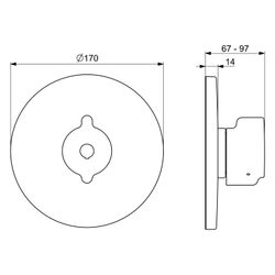 Hansa Clinica Fertigmontageset für Brausebatterie, Rosette rund, Chrom, 88609085... HANSA-88609085 4057304012556 (Abb. 1)