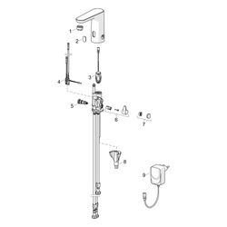 Hansa Electra Waschtischarmatur, Standmontage, Sensor, Niederdruck Bluetooth, 230/9V, C... HANSA-92031129 4057304019364 (Abb. 1)