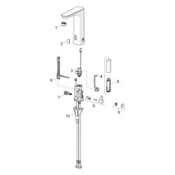 Hansa Electra Digital Waschtischarmatur, Standmontage, Sensor, berührungslos, 3V, Chrom... HANSA-93702219 4057304019579 (Abb. 1)