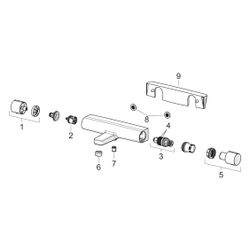 Hansa Optima Wannen- und Brausearmatur Wandmontage Thermostat, mit MagShelf-Ablage, Chr... HANSA-65132201 4057304017933 (Abb. 1)