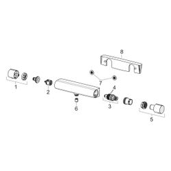 Hansa Optima Duschthermostat, Wandmontage, mit MagShelf-Ablage, Chrom, 65140201... HANSA-65140201 4057304017926 (Abb. 1)
