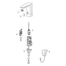 Hansa Electra Waschtischarmatur, Standmontage, Sensor, Bluetooth, 230/9V, Chrom, 920120... HANSA-92012009 4057304019357 (Abb. 1)