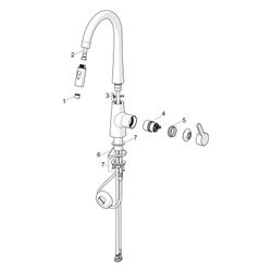 Hansa Designo Style Einhebel-Küchenarmatur, Standmontage, ausziehbar, Bronze gebürste... HANSA-5136228381 4057304020209 (Abb. 1)