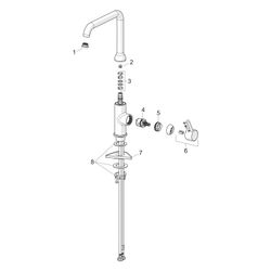 Hansa Vantis Style Einhebel-Küchenarmatur, Standmontage, Einhebel, schwenkbarer Ausla... HANSA-5420220733 4057304019869 (Abb. 1)