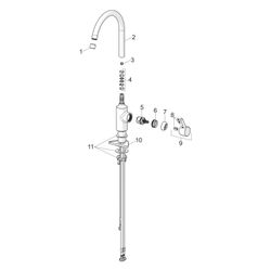Hansa Vantis Einhebel-Küchenarmatur Standmontage, Niederdruck, Chrom, 52211167... HANSA-52211167 4057304019845 (Abb. 1)