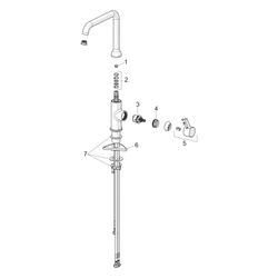 Hansa Vantis Style Einhebel-Küchenarmatur, Standmontage, Niederdruck, Matt-Schwarz, 5... HANSA-5422110733 4057304019876 (Abb. 1)