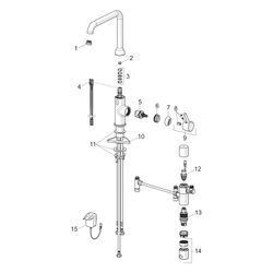 Hansa Vantis Style Einhebel-Küchenarmatur, Standmontage, Hybrid Bluetooth, 230/9V, Chro... HANSA-54212209 4057304019890 (Abb. 1)