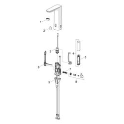 Hansa Electra Safety Waschtischarmatur, Standmontage, Sensor, berührungslos, 3V, Chrom,... HANSA-93102219 4057304019531 (Abb. 1)