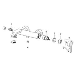 Hansa Designo Style Einhebel-Wannen- und Brausearmatur, Wandmontage, Laminarstrahl, Chr... HANSA-51852193 4057304022111 (Abb. 1)