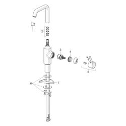 Hansa Vantis Einhebel-Waschtischarmatur, Standmontage, 152mm Ausladung, Matt-Schwarz,... HANSA-5255226733 4057304021923 (Abb. 1)