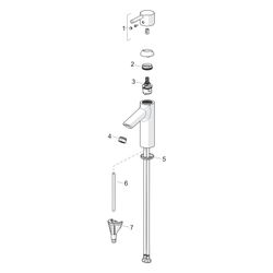 Hansa Vantis Einhebel-Waschtischarmatur, Standmontage, 4,2l/min, Matt-Schwarz, 5237... HANSA-523722673305 4057304020094 (Abb. 1)