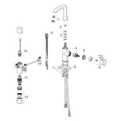 Hansa Vantis Style Einhebel-Waschtischarmatur, Standmontage, Hybrid Bluetooth, 3V, Ma... HANSA-5460220933 4057304020056 (Abb. 1)