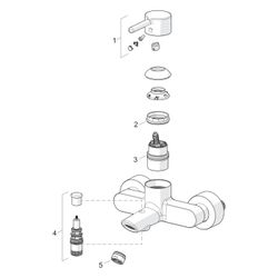 Hansa Vantis Einhebel-Wannen- und Brausearmatur, Wandmontage, 154mm Ausladung, Matt-S... HANSA-5244226733 4057304021992 (Abb. 1)