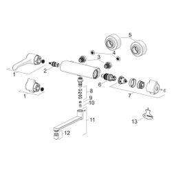 Hansa Clinica Waschtischbatterie, Ausladung 285mm, Chrom, 08806202... HANSA-08806202 4057304013416 (Abb. 1)