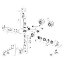 Hansa Clinica Waschtischbatterie, 6V, Bluetooth, Ausladung 200mm, Chrom, 08866202... HANSA-08866202 4057304014444 (Abb. 1)