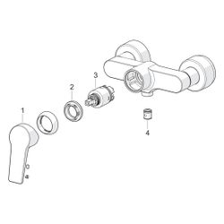 Hansa Twist Einhebel-Brausebatterie, DN 15, Matt-Schwarz, 0967018333... HANSA-0967018333 4057304014352 (Abb. 1)