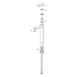 Hansa Basic Einhebelmischer Waschtischarmaturen hoch, Ausladung 150mm, DN 15, Chrom, 55... HANSA-55472203 4057304019043 (Abb. 1)