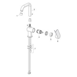 Hansa Basic Einhebelmischer Waschtischbatterie 5555 Ausladung 150mm DN15 Chrom... HANSA-55552203 4057304019029 (Abb. 1)