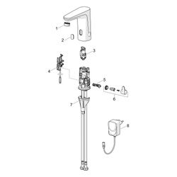 Hansa Electra Safety Waschtischarmatur, Standmontage, Sensor, Bluetooth, 3V, Matt-Sch... HANSA-9110221933 4057304019715 (Abb. 1)