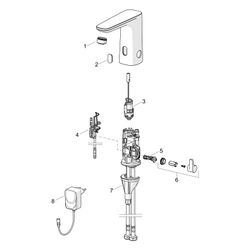 Hansa Electra Safety Waschtischarmatur, Standmontage, Sensor, berührungslos, Bluetooth,... HANSA-92102009 4057304019371 (Abb. 1)