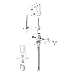 Hansa Electra Safety Waschtischarmatur, Standmontage, Sensor, Bluetooth, 3V, Chrom, 926... HANSA-92602219 4057304019333 (Abb. 1)