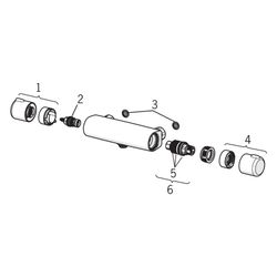 Hansa Micra Eco Brausebatterie, DN 15, 6l/min, Chrom, 581501710006... HANSA-581501710006 4057304018466 (Abb. 1)