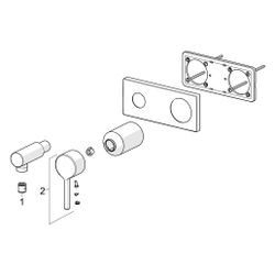 Hansa Vantis Style Einhebel-Brausearmatur, Unterputz, Fertigmontageset, Rosette eckig... HANSA-5481900733 4057304024931 (Abb. 1)