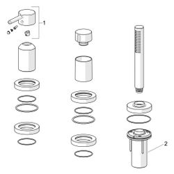 Hansa Vantis Style Einhebel-Wannenarmatur, Wannenrandmontage, 1-strahlig, 3-Loch, Ros... HANSA-5470900733 4057304025488 (Abb. 1)