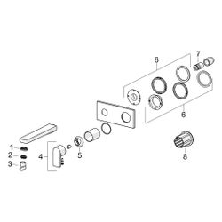 Hansa Stela Einhebel-Waschtischarmatur Wandmontage, Fertigmontageset, 185mm, Rosette ec... HANSA-44902133 4057304022340 (Abb. 1)