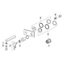 Hansa Designo Style Einhebel-Waschtischarmatur, Wandmontage, Rosette eckig, 191mm Ausla... HANSA-51092133 4057304022364 (Abb. 1)
