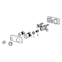 Hansa Vario Unterputz-Einbaukörper Waschtischarmatur, Wandmontage, DN 15, Messing, 5786... HANSA-57860300 4057304022333 (Abb. 1)