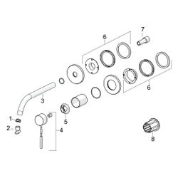 Hansa Public Waschtisch-Einhebelmischer Fertigmontageset, Wandmontage, Ausladung 235-30... HANSA-57952131 4057304022463 (Abb. 1)