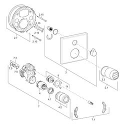 Hansa Varox Pro Fertigmontageset für Wanne/Brause, Rosette eckig, Chrom, 40529073... HANSA-40529073 4015474274686 (Abb. 1)
