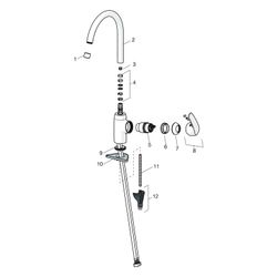 Hansa Pinto Einhebel-Küchenarmatur, Ausladung 213mm, DN 15, Chrom, 45132283... HANSA-45132283 4057304003134 (Abb. 1)