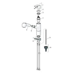 Hansa Pinto Einhebel-Küchenarmatur, 2-strahlig Ausladung 231mm, DN 15, Chrom, 45182283... HANSA-45182283 4057304003202 (Abb. 1)