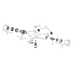 Hansa Unita Wannenfüll- und Brausebatterie 5837 Ausladung 180mm DN15 Chrom... HANSA-58372101 4015474277649 (Abb. 1)