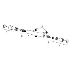 Hansa Unita Brausebatterie mit Brausegarnitur 4813 3-strahlig DN15 Chrom... HANSA-48130131 4015474257511 (Abb. 1)