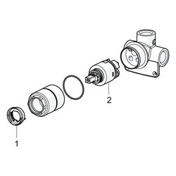 Hansa Vario Unterputz-Rohbauset Brausearmatur, DN 15, 50500100... HANSA-50500100 4015474117990 (Abb. 1)