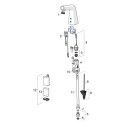 Hansa Designo Style Waschtischbatterie, 6V, Ausladung 100mm, DN 15, Chrom, 51932201... HANSA-51932201 4057304006548 (Abb. 1)