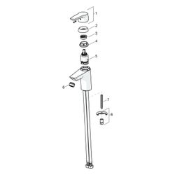 Hansa Polo Einhebel-Brausebatterie, Ausladung 56mm, DN 15, Chrom, 51450163... HANSA-51450163 4057304004025 (Abb. 1)