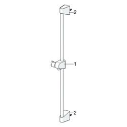 Hansa BasicJet Wandstangengarnitur, 1-strahlig, Chrom, 44780213... HANSA-44780213 4057304002465 (Abb. 1)