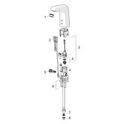Hansa Medipro Waschtischbatterie, 230/9V, Kaltwasser, Bluetooth, Ausladung 117mm, DN 15... HANSA-05672029 4057304004988 (Abb. 1)