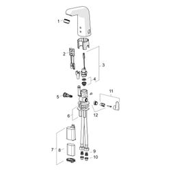 Hansa Medipro Waschtischbatterie, 6V, Bluetooth, Ausladung 117mm, DN 15, Chrom, 0567211... HANSA-05672119 4057304005039 (Abb. 1)