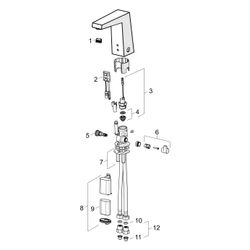 Hansa Loft Waschtischbatterie 5749 6V, Bluetooth Ausladung 143mm DN15 Chrom... HANSA-57492219 4057304014185 (Abb. 1)