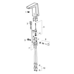 Hansa Loft Waschtischbatterie 5748 9/12V, Bluetooth Ausladung 143mm DN15 Chrom... HANSA-57482209 4057304014178 (Abb. 1)