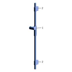Hansa ActiveJet Wandstangengarnitur, 3-strahlig, Chrom/Hellgrau, 84370130... HANSA-84370130 4057304005114 (Abb. 1)