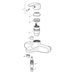 Hansa Pinto Einhebel-Wannenfüll- und Brausebatterie, Ausladung 166mm, DN 15, Chrom, 451... HANSA-45112183 4057304003219 (Abb. 1)