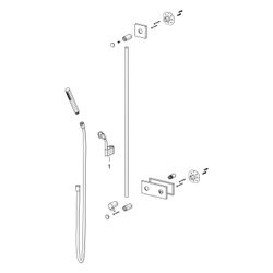 Hansa Living Wandstangengarnitur, Rosette eckig, 1-strahlig, Chrom, 44420100... HANSA-44420100 4015474203365 (Abb. 1)