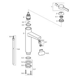 Hansa Loft Einhebelmischer Waschtischbatterie 5756 Kupferrohr Ausladung 143mm DN15 Chro... HANSA-57562103 4015474263512 (Abb. 1)
