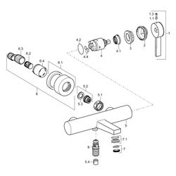 Hansa Loft Einhebelmischer Wannenfüll- und Brausebatterie 5770 Ausladung 162mm DN15 Chr... HANSA-57702103 4015474263376 (Abb. 1)